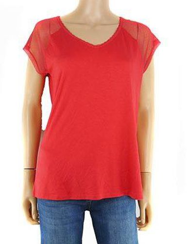 Blouse manches courtes---Rouge-34 - S-Fminin - bral - Modalova