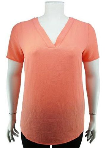 Blouse manches courtes ---Corail-46 - XL-Fminin - tissaia - Modalova