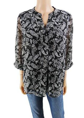 Blouse manches courtes---Gris-44 - L-Fminin - la halle - Modalova