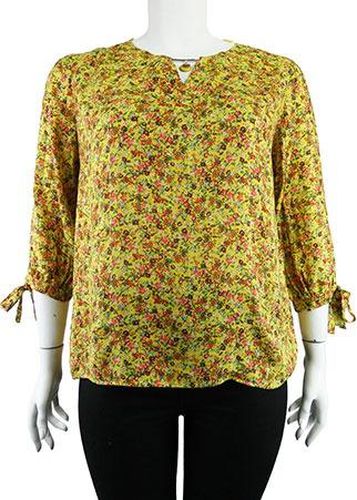 Blouse manches 3/4---Jaune-48 - XL-Fminin - plus - Modalova