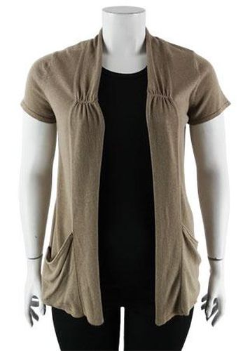 Gilet manches courtes ---Beige-46 - XL-Fminin - in extenso - Modalova