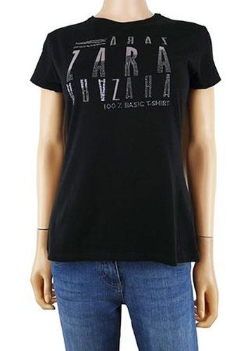 T-shirt manches courtes ---Noir-42 - L-Fminin - zara - Modalova