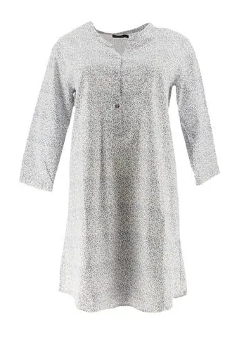 Robe chemise manches 3/4---Blanc-38 - M-Fminin - in extenso - Modalova