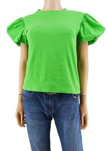 T-shirt manches courtes---Vert-34 - S-Fminin - zara - Modalova