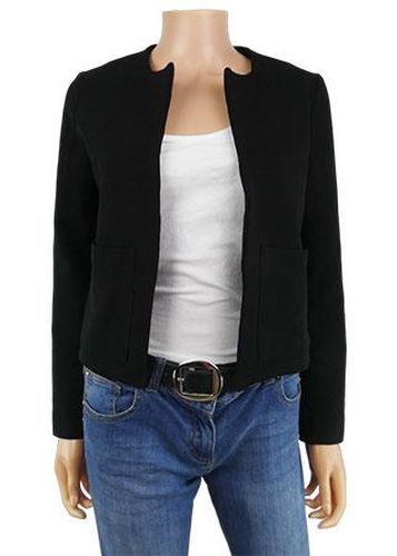 Veste courte manches longues---Noir-32 - XS-Fminin - mango - Modalova