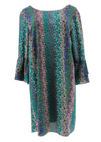 Robe manches 3/4---Multicolore-44 - L-Fminin - yessica - Modalova