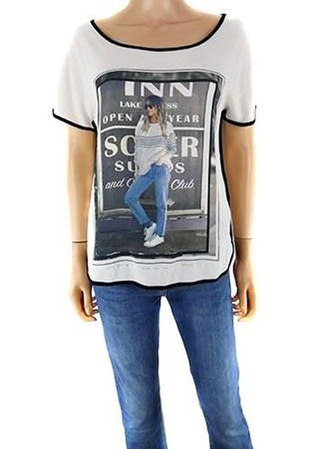 T-shirt manches courtes---Blanc-38 - M-Fminin - camaeu - Modalova