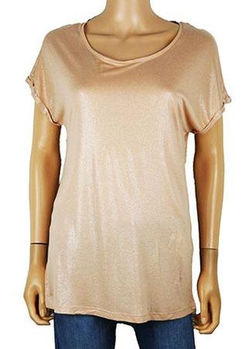 T-shirt manches courtes---Beige-36 - S-Fminin - cache cache - Modalova