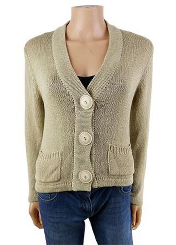 Gilet en tricot ---Beige-36 - S-Fminin - best connections - Modalova