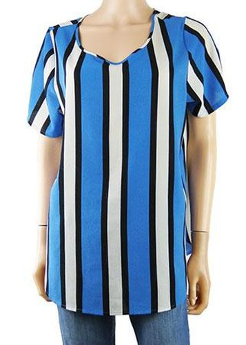 Blouse manches courtes ---Bleu-42 - L-Fminin - only carmakoma - Modalova