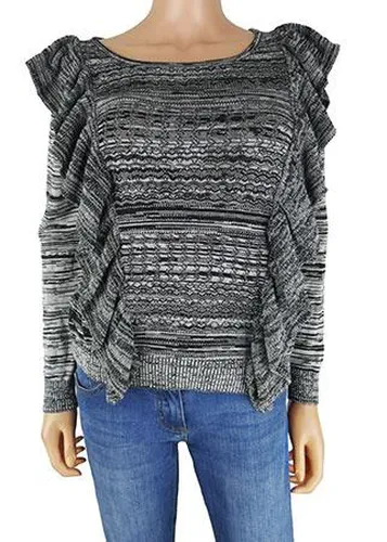 Pull manches longues---Gris-34 - S-Fminin - miss liberto - Modalova