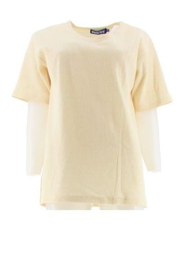 Tee shirt manches courtes---Basic-38 - M-Fminin - blanche porte - Modalova