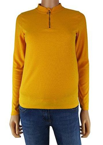 Top manches longues---Jaune-32 - XS-Fminin - tissaia - Modalova