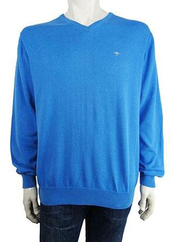 Pull manches longues col v---Bleu-L-Masculin - fynch-hatton - Modalova