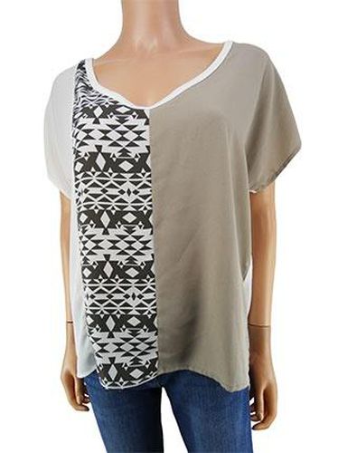 Blouse manches courtes ---Beige-38 - M-Fminin - julie guerlande - Modalova