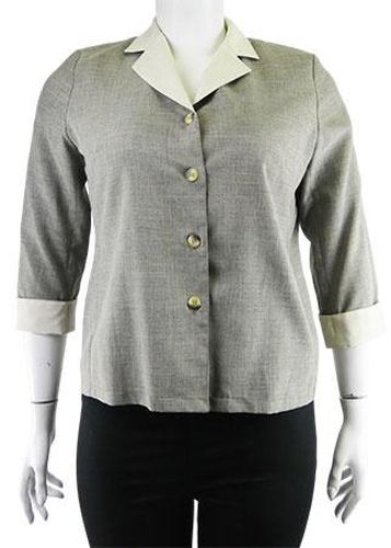 Veste lgre manches 3/4---Gris-48 - XL-Fminin - atlanta - Modalova