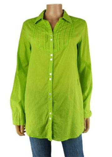 Chemise manches longues---Vert-42 - L-Fminin - cache cache - Modalova