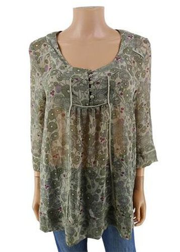 Blouse manches longues ---Vert-42 - L-Fminin - ici et maintenant - Modalova