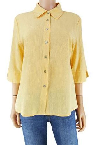 Chemise manches 3/4---Jaune-44 - L-Fminin - afibel - Modalova