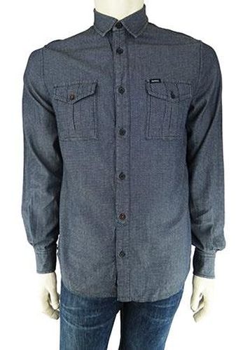 Chemise manches longues---Bleu fonc-S-Masculin - kaporal - Modalova