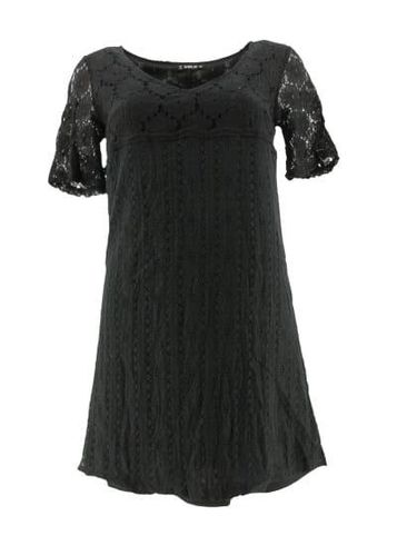 Robe manches courtes---Noir-34 - S-Fminin - sheilay - Modalova