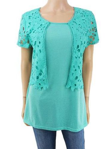 Top manches courtes---Basic-38 - M-Fminin - bleu bonheur - Modalova