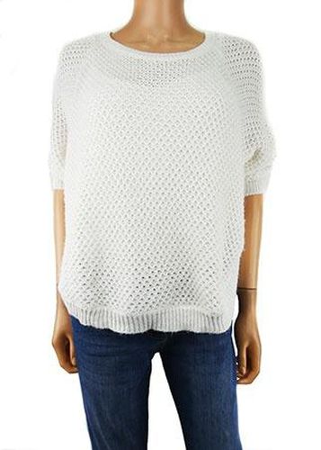 Pull manches courtes---Blanc-34 - S-Fminin - gemo - Modalova