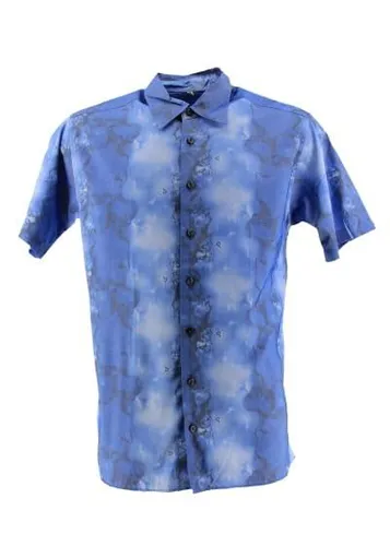 Chemise manches courtes---Bleu fonc-L-Masculin - angelo litrico - Modalova