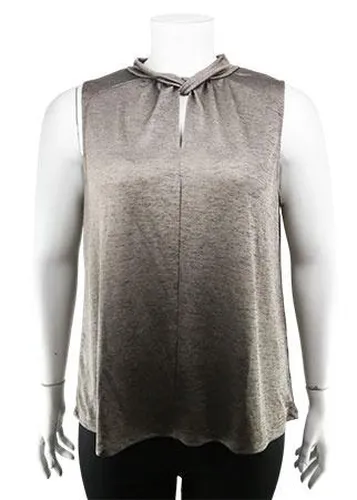 Blouse sans manches ---Marron-46 - XL-Fminin - mosquitos - Modalova