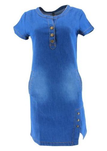 Robe manches courtes---Bleu-34 - S-Fminin - western - Modalova