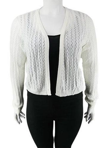 Gilet manches longues---Blanc cass-50 - XXL-Fminin - in extenso - Modalova