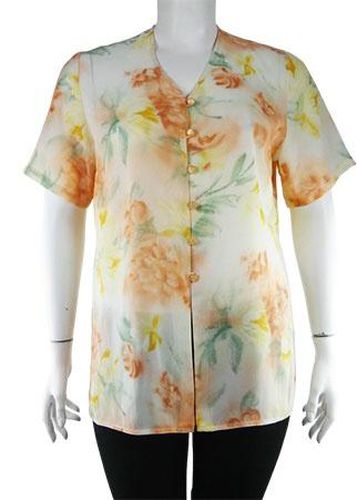 Blouse manches courtes---Multicolore-46 - XL-Fminin - gerard pasquier - Modalova