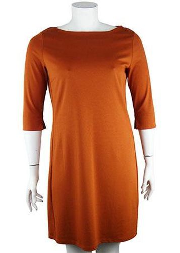 Robe manches 3/4---Marron-46 - XL-Fminin - esmara - Modalova