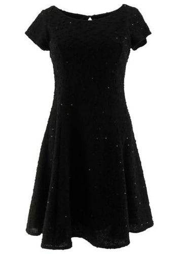 Robe manches courtes---Noir-38 - M-Fminin - yessica - Modalova