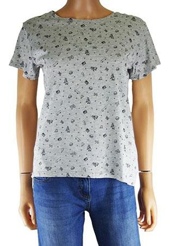 T-shirt manches courtes---Gris-34 - S-Fminin - creeks - Modalova