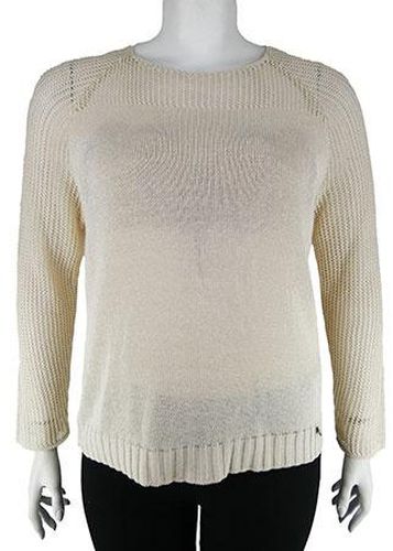 Pull manches longues ajoures---Beige-48 - XL-Fminin - pure by lucia - Modalova