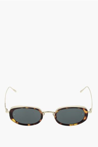 Oval Sunglasses with Leopard Pattern size Unica - Linda Farrow - Modalova