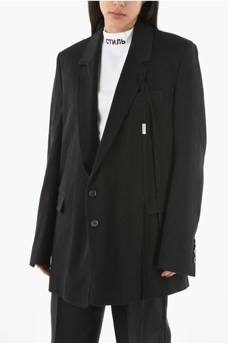 Oversized AGNES Half-lined Denim Blazer with Lace Detail size 38 - Ann Demeulemeester - Modalova