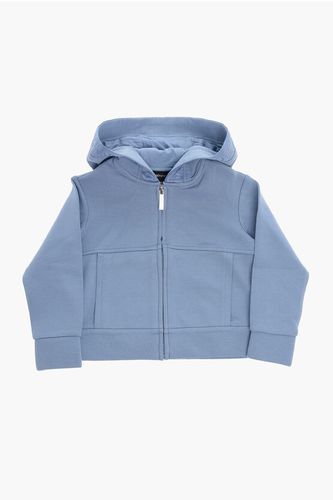 EMPORIO Solid Color Sweatshirt with Hood and Zip Closure size 6 Y - Armani Junior - Modalova