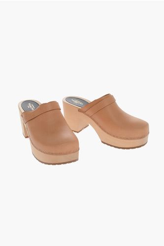 Leather LOUISE Clogs with Wooden Heel 8cm size 36 - Swedish Hasbeens - Modalova