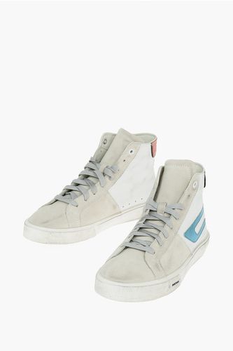 Leather S-MYDORI ML high top sneakers with suede details size 45 - Diesel - Modalova