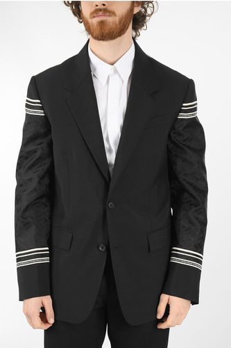 Lined Single Breasted Blazer With Flap Pockets size 46 - Versace - Modalova