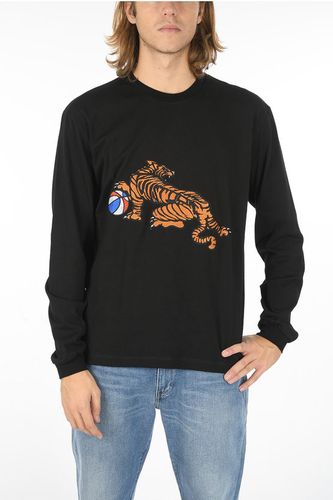 Long Sleeve T-shirt with Tiger Embroidery size S - Just Don - Modalova