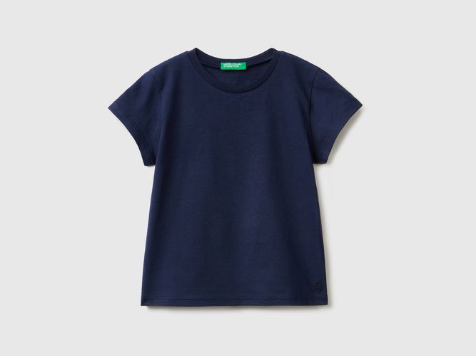 Benetton, T-shirt 100% Cotone Bio, taglia 98, Blu Scuro, Bambini - United Colors of Benetton - Modalova
