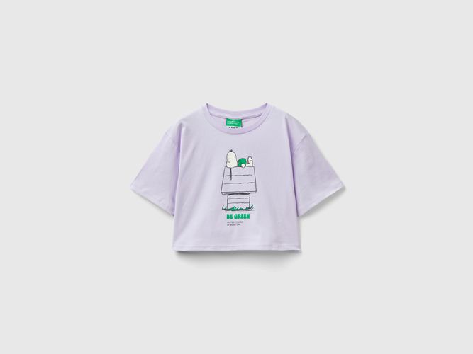 Benetton, T-shirt Cropped ©peanuts, taglia M, Lilla, Bambini - United Colors of Benetton - Modalova