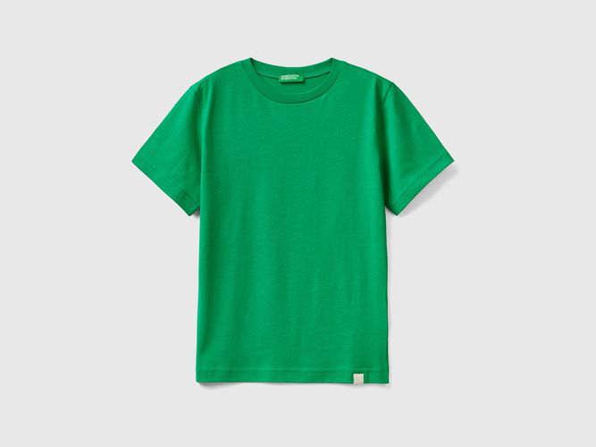 Benetton, T-shirt In Cotone Biologico, taglia 3XL, Verde, Bambini - United Colors of Benetton - Modalova
