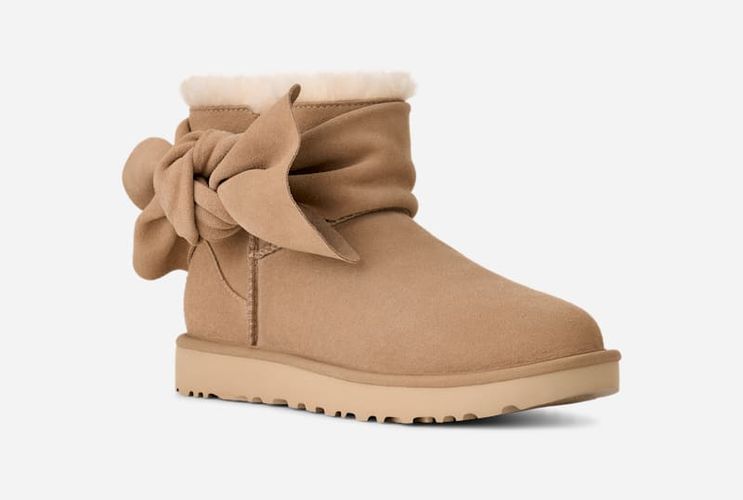 Botte Classic Mini Bow in Beige, Taille 40, Daim - Ugg - Modalova
