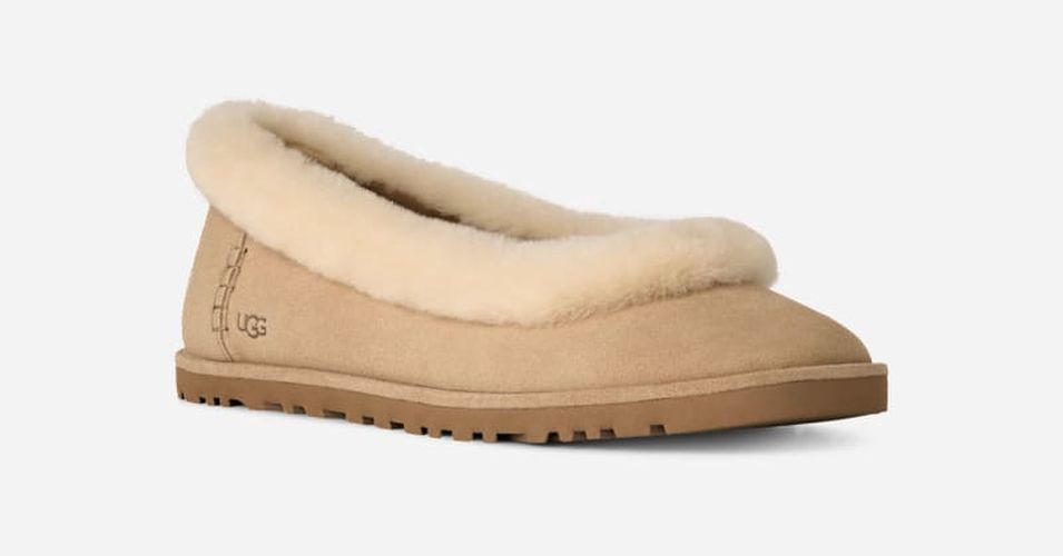 Zora Ballerine in Beige, Taille 43, Daim - Ugg - Modalova