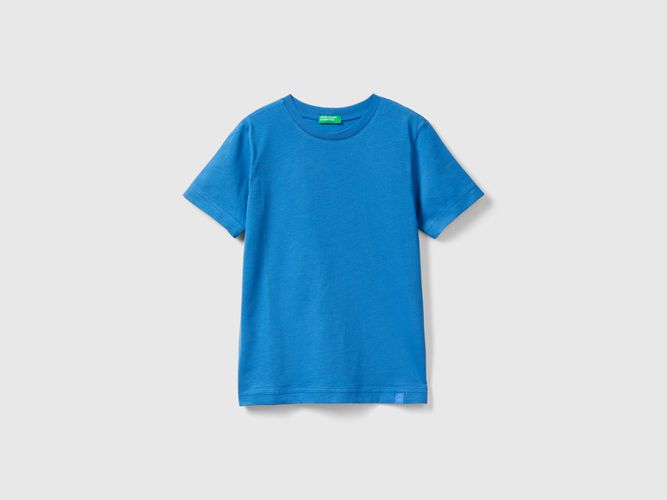 Benetton, T-shirt In Cotone Biologico, taglia 3XL, Blu, Bambini - United Colors of Benetton - Modalova