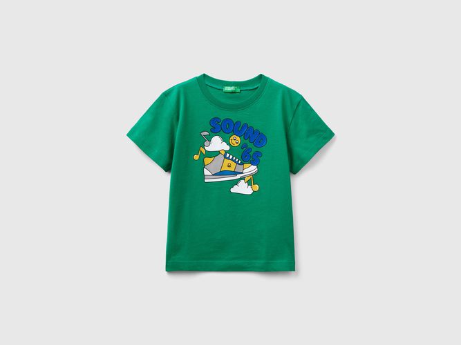 Benetton, T-shirt Con Stampa In Rilievo, taglia 82, Verde, Bambini - United Colors of Benetton - Modalova
